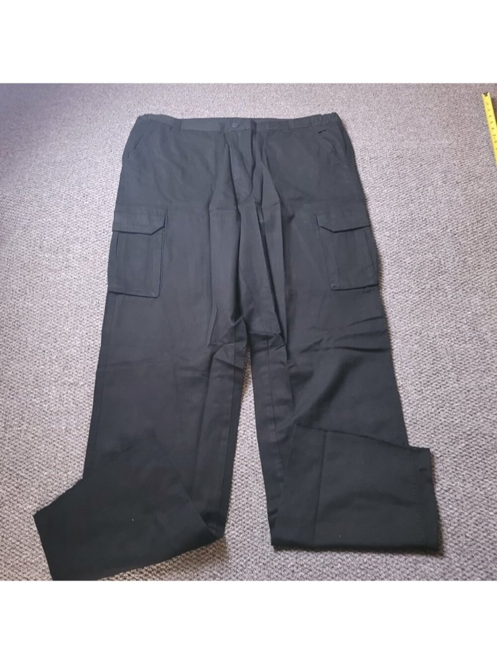 Boulder Creek Cargo Pants Mens 46 x38 Big Tall Black Chino Khaki Cotton LL y2K